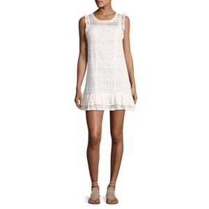 Joie White Lace Mini Dress